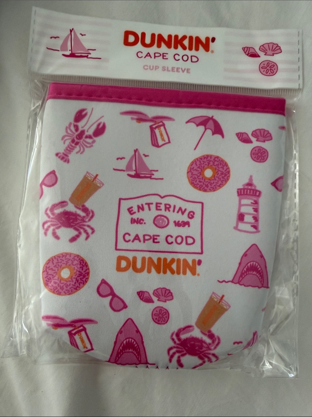 Dunkin' Cape Cod Pink Neoprene Cup Sleeve
